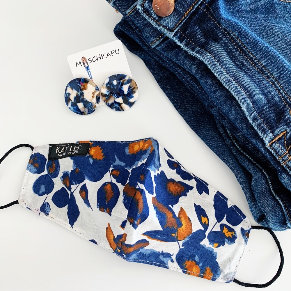 Denim Pattern Face Mask - Picture 3 of 6